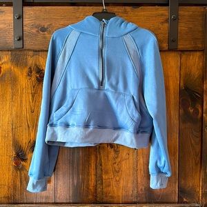 Blue cropped hoodie